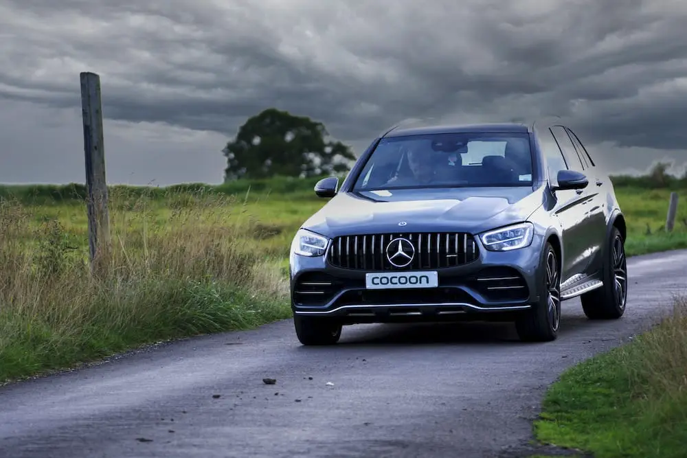 Mercedes GLC43 driving in the Peak District