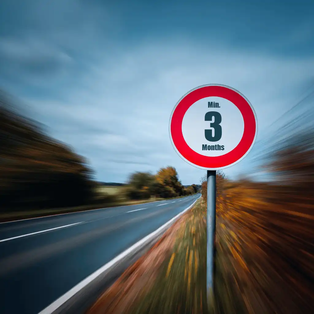 Minimum 3 Months Car Subscription Icon
