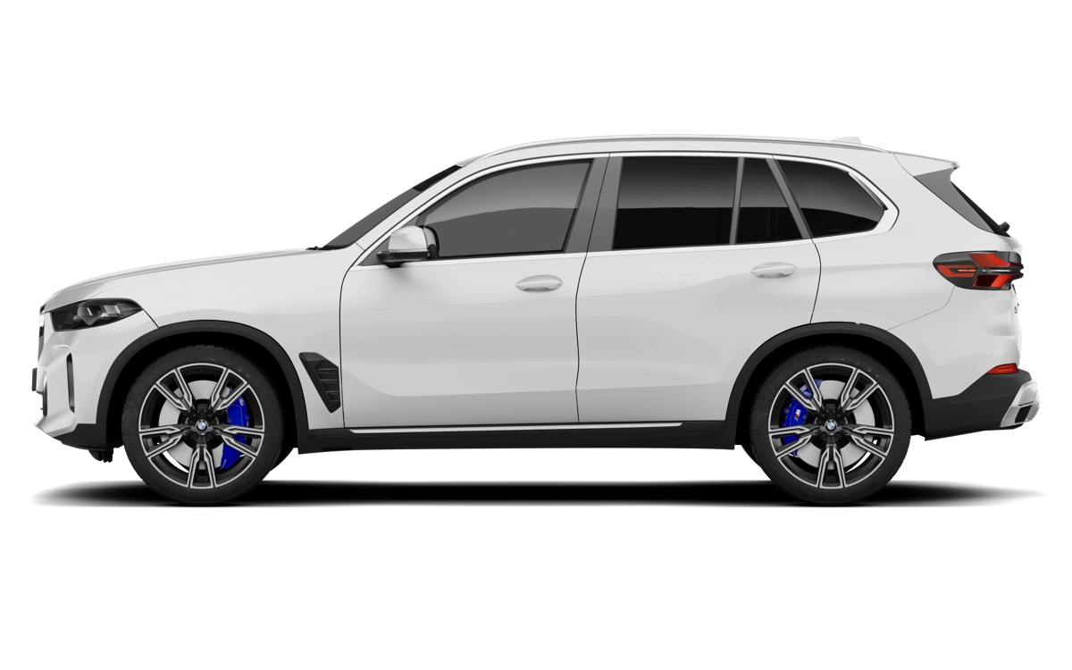 BMW X5 in white - Side View